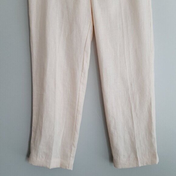 NOA NOA / Janet 100% Linen Straight Leg Regular Fit Dress Pants White Sz 6 - Picture 5 of 15